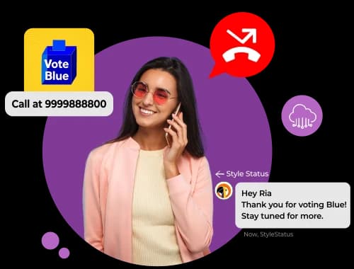 Missed call service provider India dashboard logging incoming rings against a live campaign