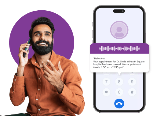 Outbound dialer service dashboard showing a live voice campaign with answer and retry counts