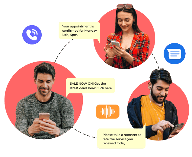 Service business SMS reminders chasing an unpaid invoice automatically after the due date