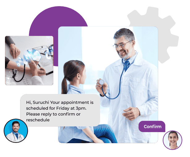 WhatsApp API for healthcare sending a patient an appointment confirmation and preparation instructions