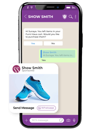 Building an RCS carousel campaign RCS messaging provider dashboard building a carousel campaign with multiple product cards