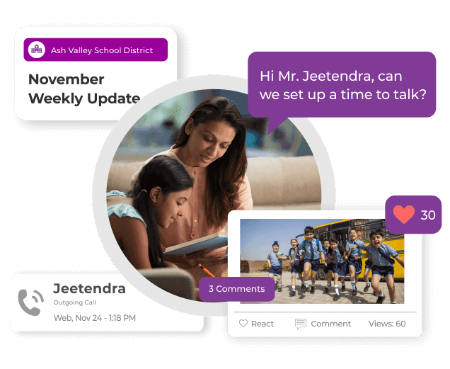 Event and participation messaging for schools School event and workshop promotion sent to students and parents