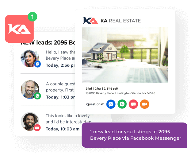 Site visit scheduling and buyer queries Buyer scheduling a site visit and getting answers to common questions over messaging