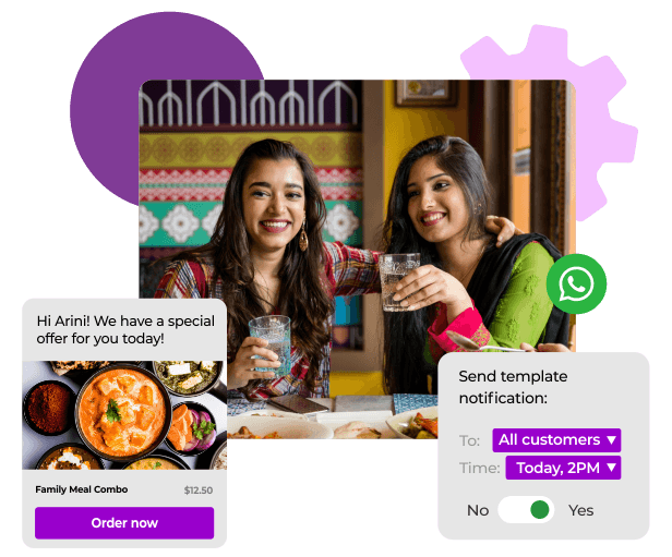 In-chat ordering through WhatsApp ordering for restaurants WhatsApp ordering for restaurants taking a customer order and confirming it in the same chat